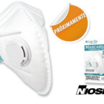 Mascarilla para polvo, termosellada, plegada, desechable, con válvula de exhalación • Caja dispensadora x 20 unidades. • NIOSH N95