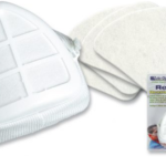 Respirador Reusable para polvo no tóxico • Incluye 5 repuestos